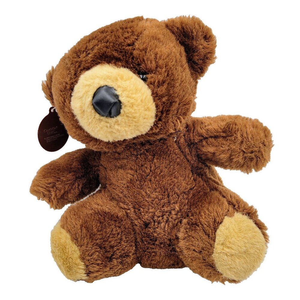 Vintage Cuddle Wit Teddy Bear Brown 1989 Stuffed Animal Plush Toy Read